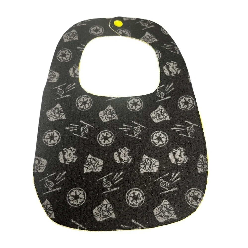 Hand Crafted Baby Bib with snap closure cotton snuggle flannel reversible